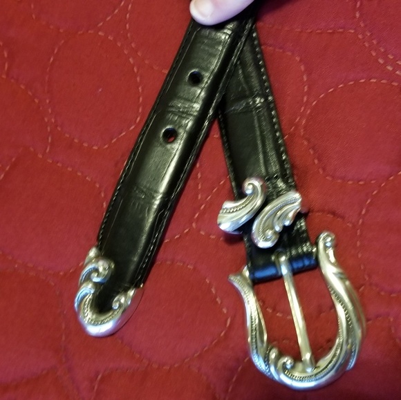 Brighton black belt, silver buckle - Picture 3 of 3